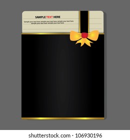 Black paper card,abstract,Vector