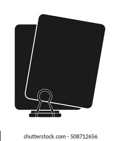 Black paper clip and document design