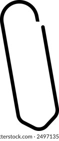 black paper clip without background