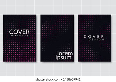 Black paper cut background. Abstract realistic layered papercut decoration textured with golden halftone pattern