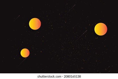 Black paper cut background. Abstract realistic papercut decoration textured with wavy layers and golden halftone effect pattern. 3