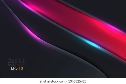 Black paper cut and gradient background. . Can be used in cover design, book design, website background, CD cover, advertising. - Vector
