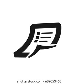 black paper note document