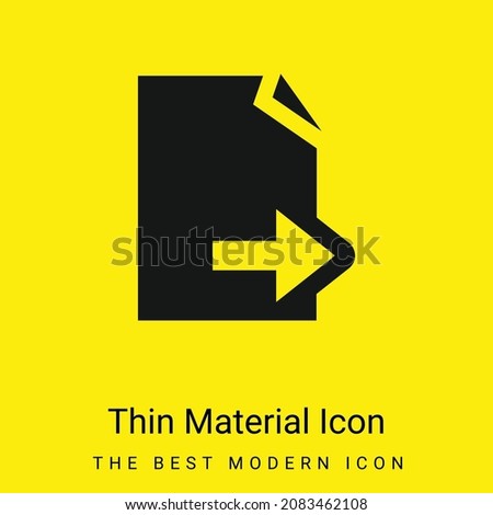 Black Paper With Right Arrow minimal bright yellow material icon