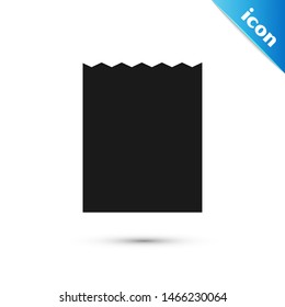 Black Paper shopping bag icon isolated on white background. Package sign.  Vector Illustration