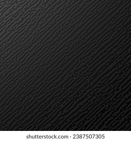 Táctil de papel negro con textura emboscada. Resumen Turing ornamento reacción de medio tono difusión fondo psicodélico. Ilustración del algoritmo generador de vectores.