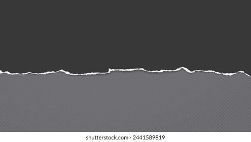 Black paper with torn edge and soft shadow are on squared background for text.