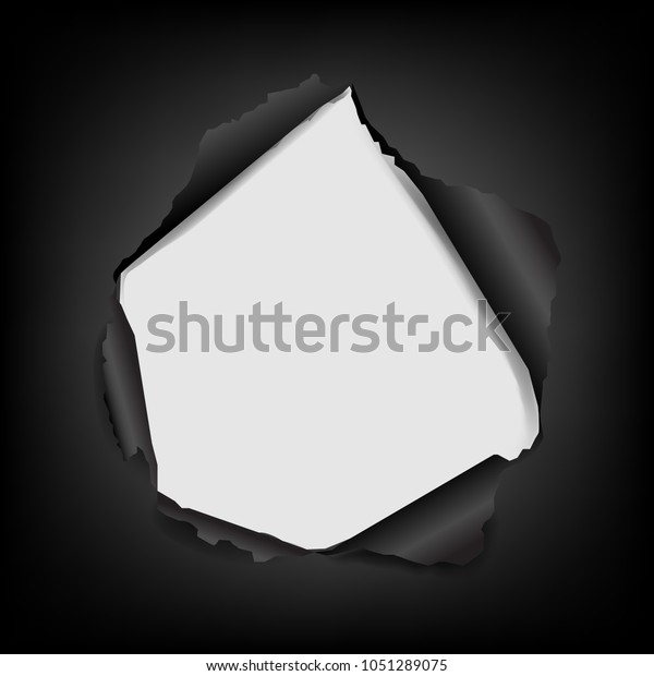 Black Paper With Torn With Gradient Mesh,\
Vector Illustration