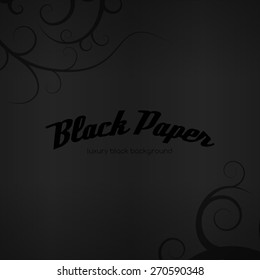 Black paper. Vector texture as modern elegant background.