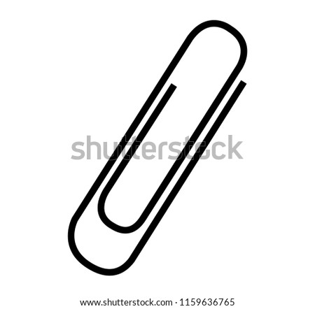 Black paperclip silhouette