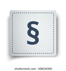 Black Paragraph icon on white sticker