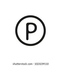black parking icon