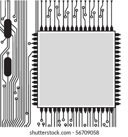 black part of electronic circuit board