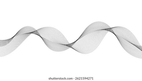 black particle dot dynamic rows on Empty White Background vector presentations