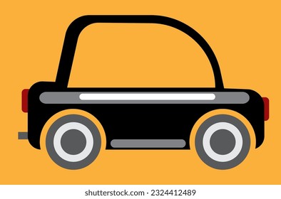 black passenger car vector illustration
