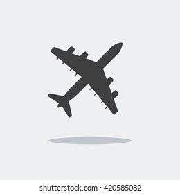 Black passenger plane.