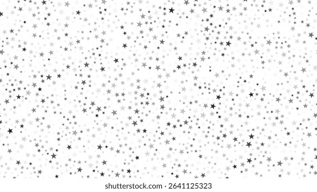 Black pattern background with black stars. Halftone black stars isolated. Vector illustration.