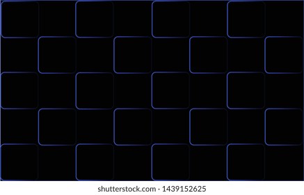 Black pattern with blue light squares
