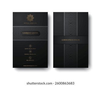 Black pattern business card design