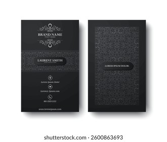 Black pattern business card design