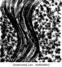 Schwarzes Muster Kreative Illustration im Stil von Halbton-Marmor mit flachem Hintergrund. Vektorgrafik-Vorlagenhintergrund.