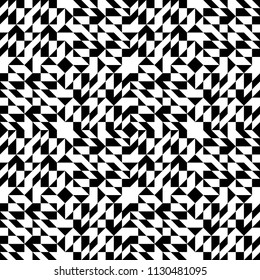 black pattern of geometric shapes. Decorative ornament. Black and white geometric pattern