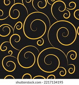 Black pattern with golden lace lines