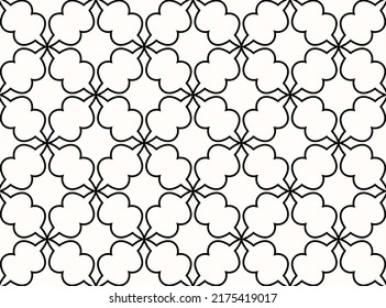 The black pattern has geometric shapes. Modern texture decoration background. Vector, 2022-2023