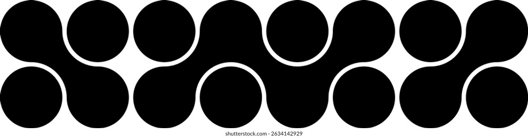 Patrón negro de puntos metabólicos sobre fondo transparente. Abstractas figuras geométricas de moléculas conectadas. Elemento de diseño de Vector aislado moderno.
