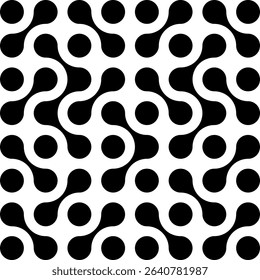 Black pattern of metabol dots on transparent background. Abstract geometric figures of connected molecules. Modern vector design.