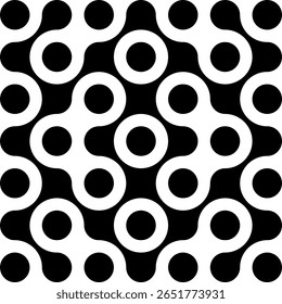 Black pattern of metabolism dots on transparent background. Abstract geometric figures of linked molecules. Modern vector design element.