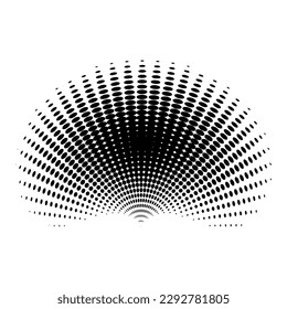 Black pattern on halftone background. Contemporary image. Grunge vector. Vector illustration.