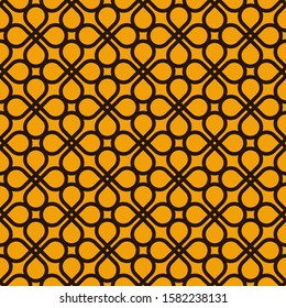 Black pattern on orange background. For print or design.
