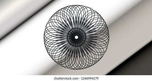 Black pattern on black white background
