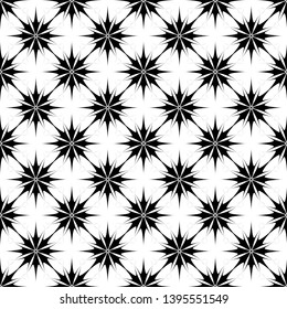 Black pattern on white background. Seamless pattern. Black and white vector design.