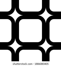 Black pattern on white seamless backdrop. Modern textile design.