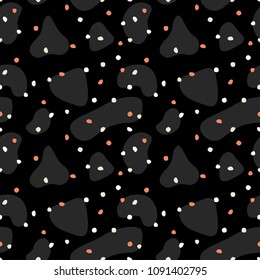 Black pattern orange, white spot vector