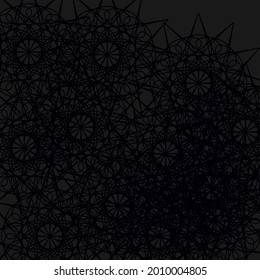 Black Pattern Sterne Night Gray Lace Chaotic Dunkelheit Tapete. Formen ZierFolk Textile Print Calm Dunkel Vintage Ornament. Mystery Network Backdrop Mandala Messy Gray Luxus Illustration.