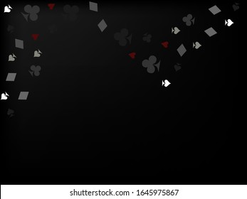 Black pattern with symbol of cards.Symbols poker cards.Design for business and casino advertising.