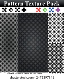 Black Pattern Texture Pack Vector Design