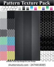 Black Pattern Texture Pack Vector Design