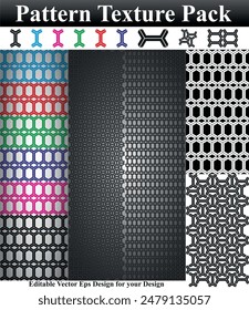 Black Pattern Texture Pack Vector Design