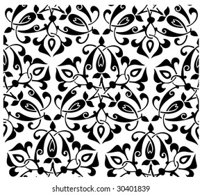 Black pattern. Vector illustration.