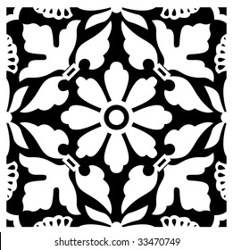 Black pattern. Vector illustration.