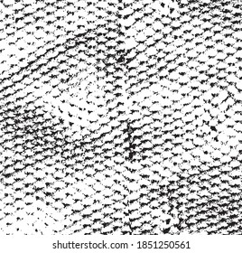 Black patterned net. Abstract monochrome background of coarse crumpled net pattern.  Rope net vector silhouette. Vector illustration.