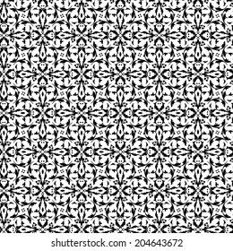 black patterned net lace on white background