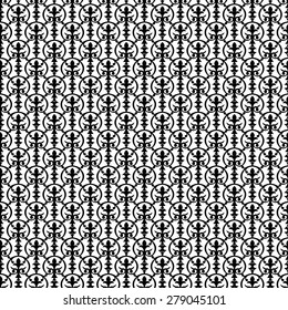 Black patterned net lace on white background
