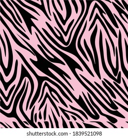 black patterns on pink background seamless print