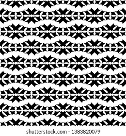 Black patterns on white background. Seamless pattern. Abstract vector background.