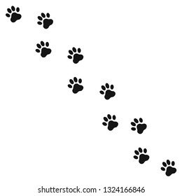 Black Paw Print Vector Illustration Eps Stock Vector (Royalty Free ...